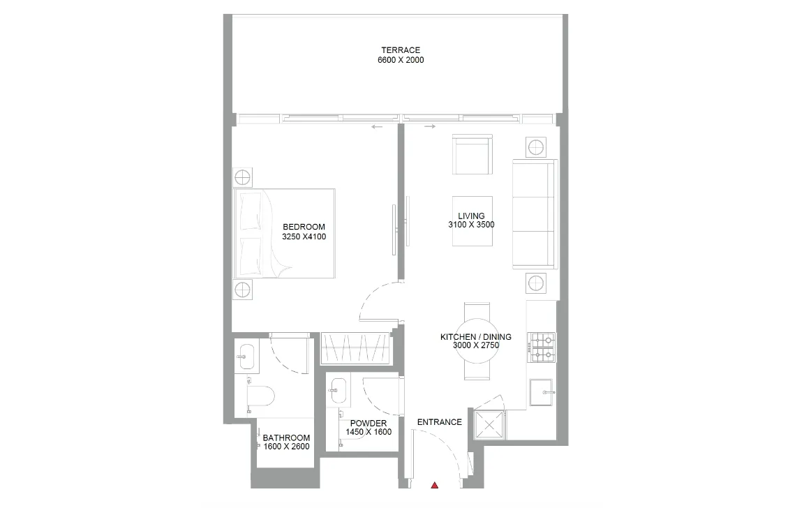 1 BEDROOM (TYPE B)